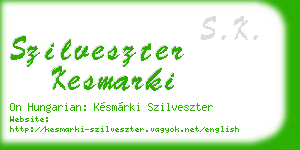 szilveszter kesmarki business card